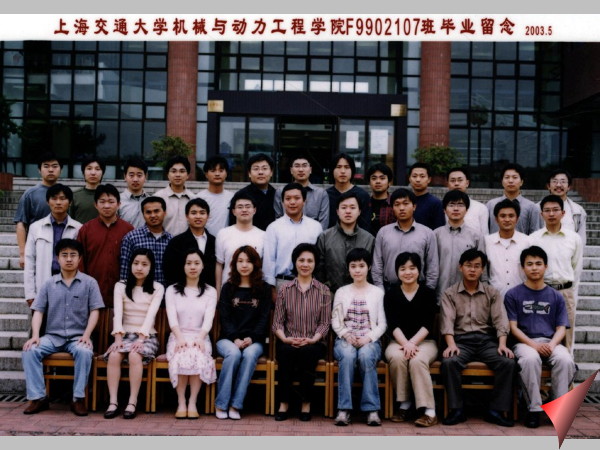 2003年机械与动力工程学院F9902107班毕业照